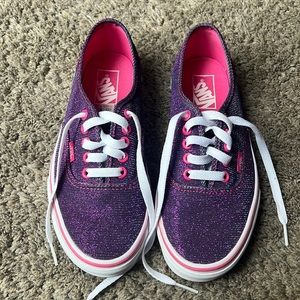 Vans magenta shimmer shoes size 8 women’s- worn once